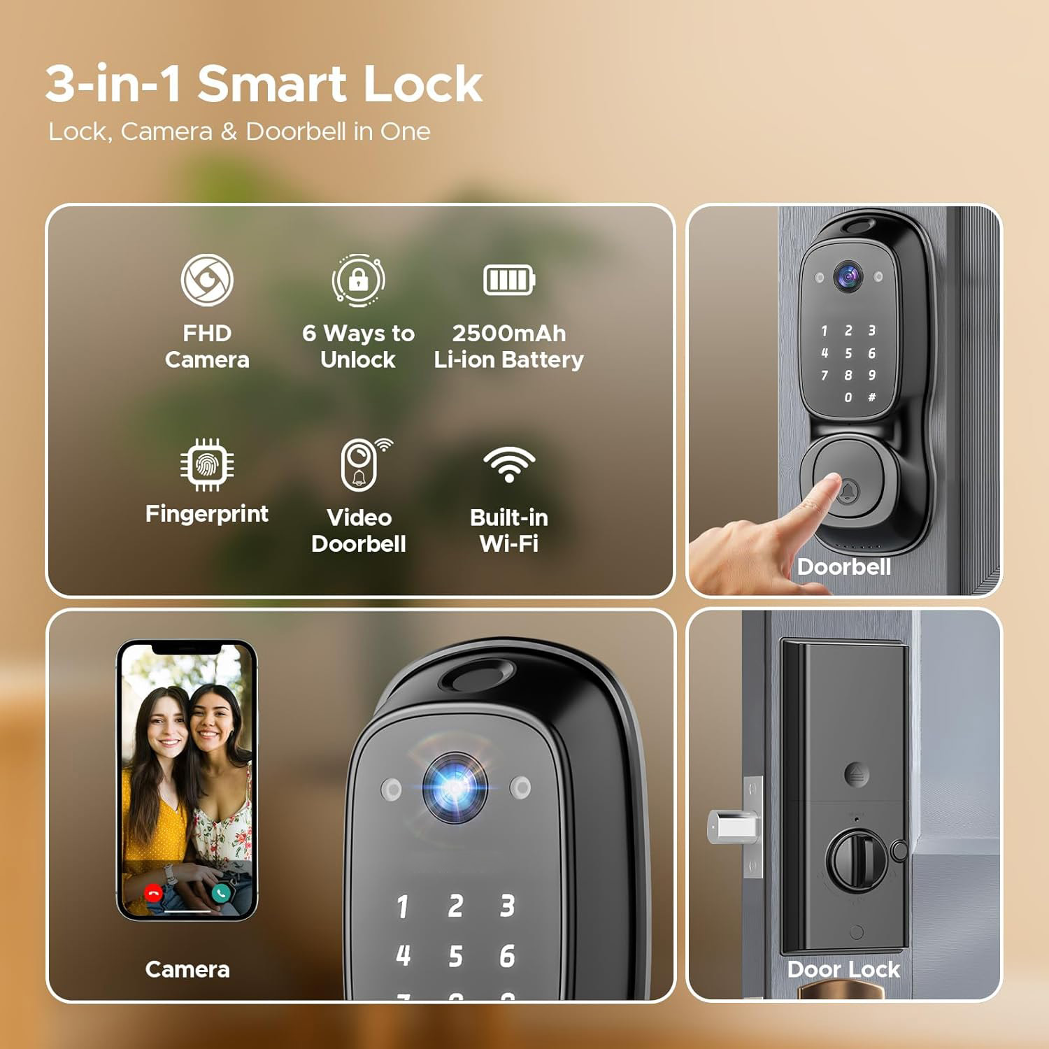 투야 와이파이 스마트 도어락 ‎ 카메라 및 도어벨 다기 - Door Lock 리뷰 및 가격