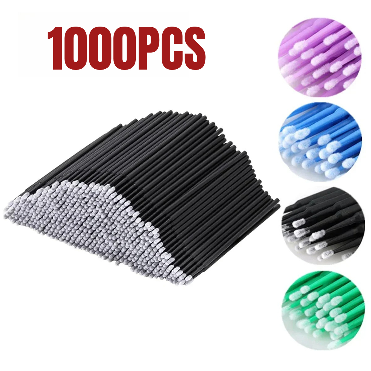 1000/500PCS 속눈썹 청소 브러시 ​​매우 다채 - Paint Brush 리뷰 및 가격