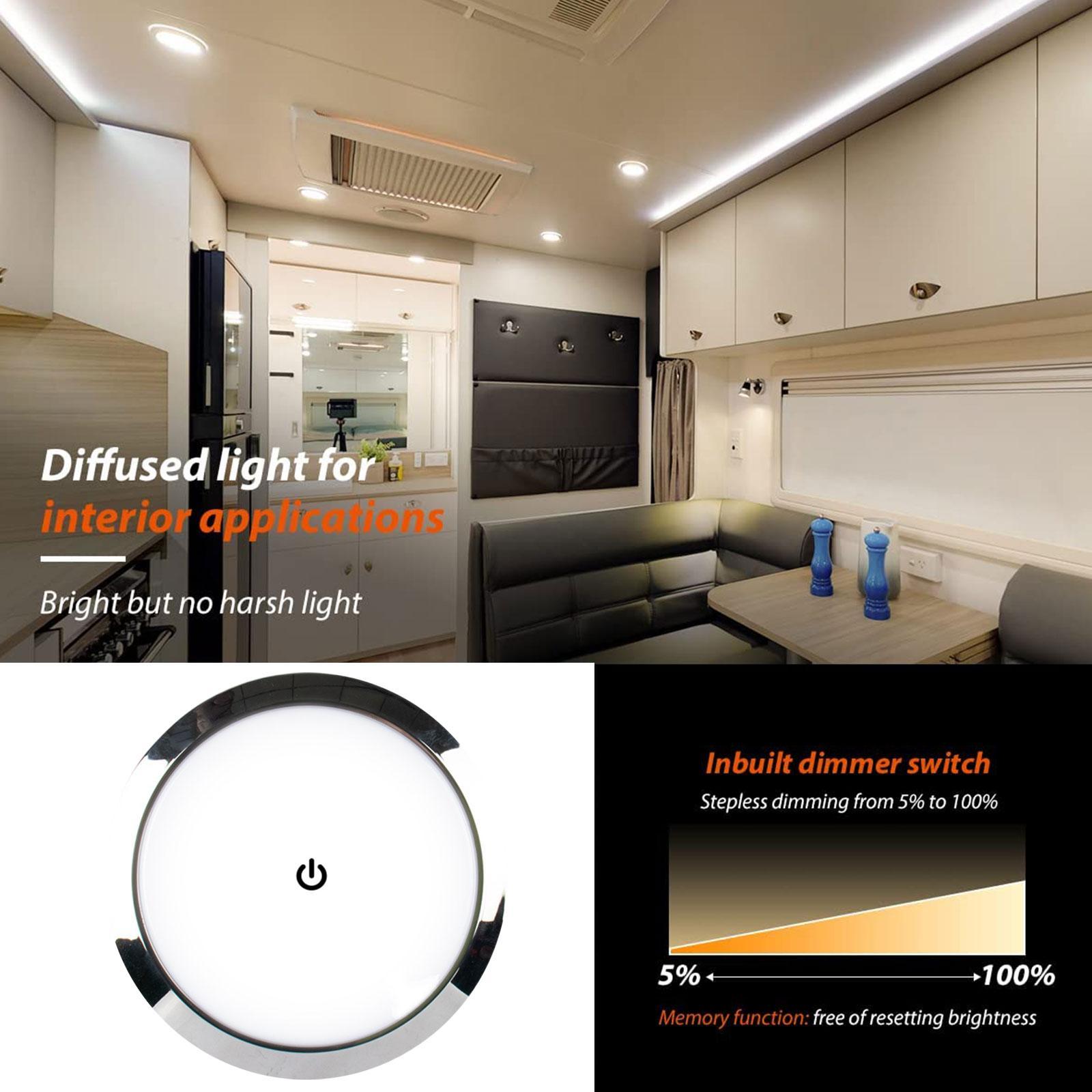 RV 실내 천장 LED 조명 스위치 포함 5W 12V/ - Light Switch 리뷰 및 가격