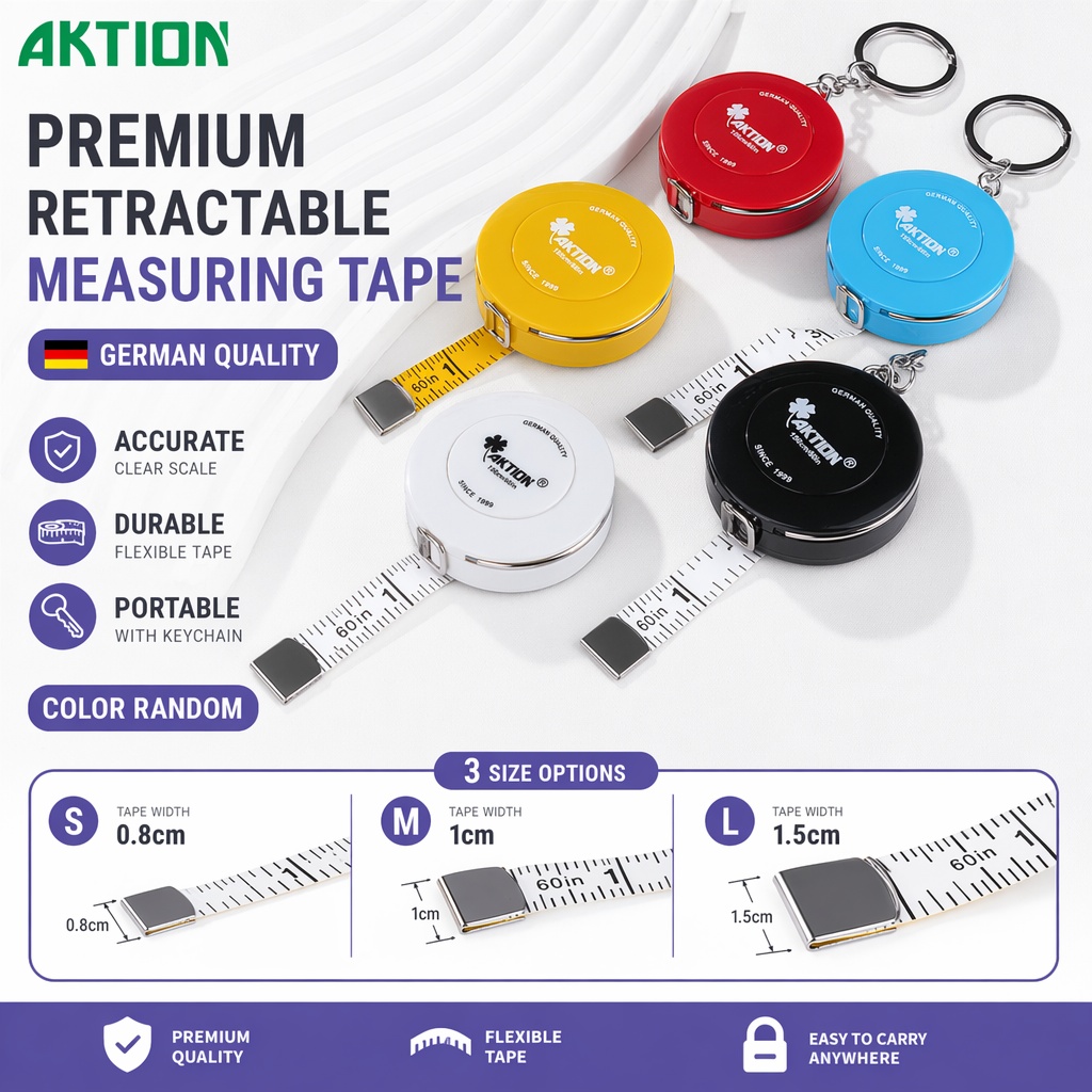 측정 테이프 1.5M 60인치 AKTION 자동 줄감개 - Tape Measure 리뷰 및 가격