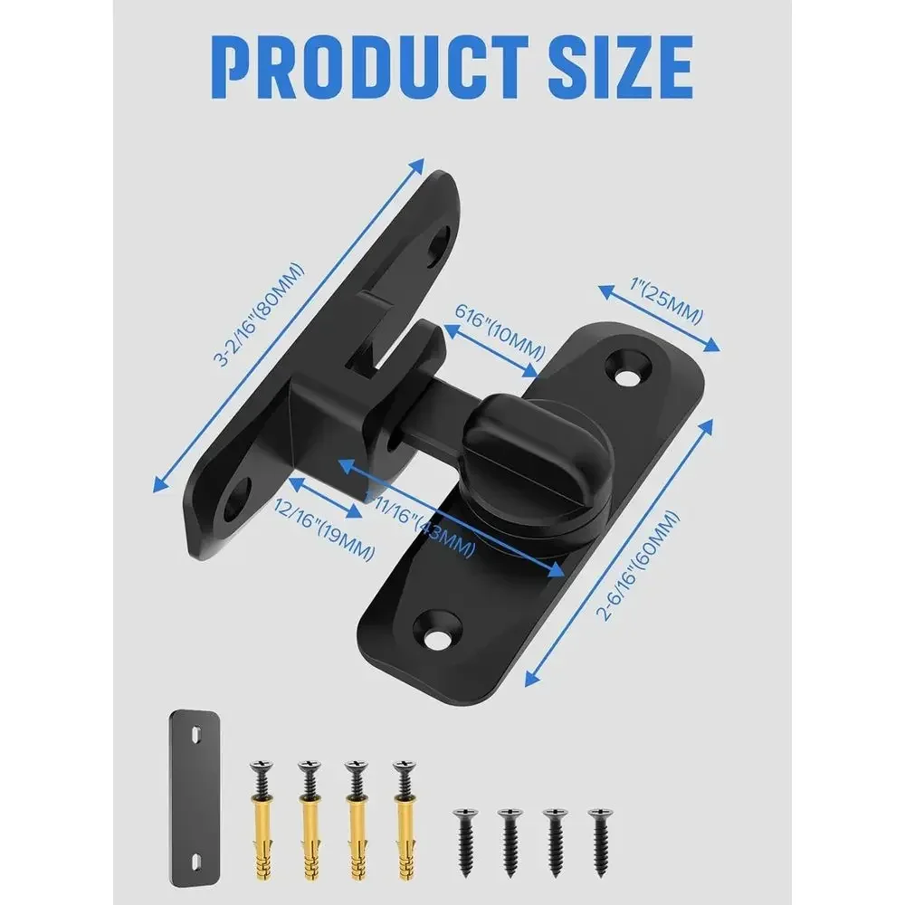 90/180도 회전식 헛간 문 잠금장치, 개인 정보 보 - Door Lock 리뷰 및 가격