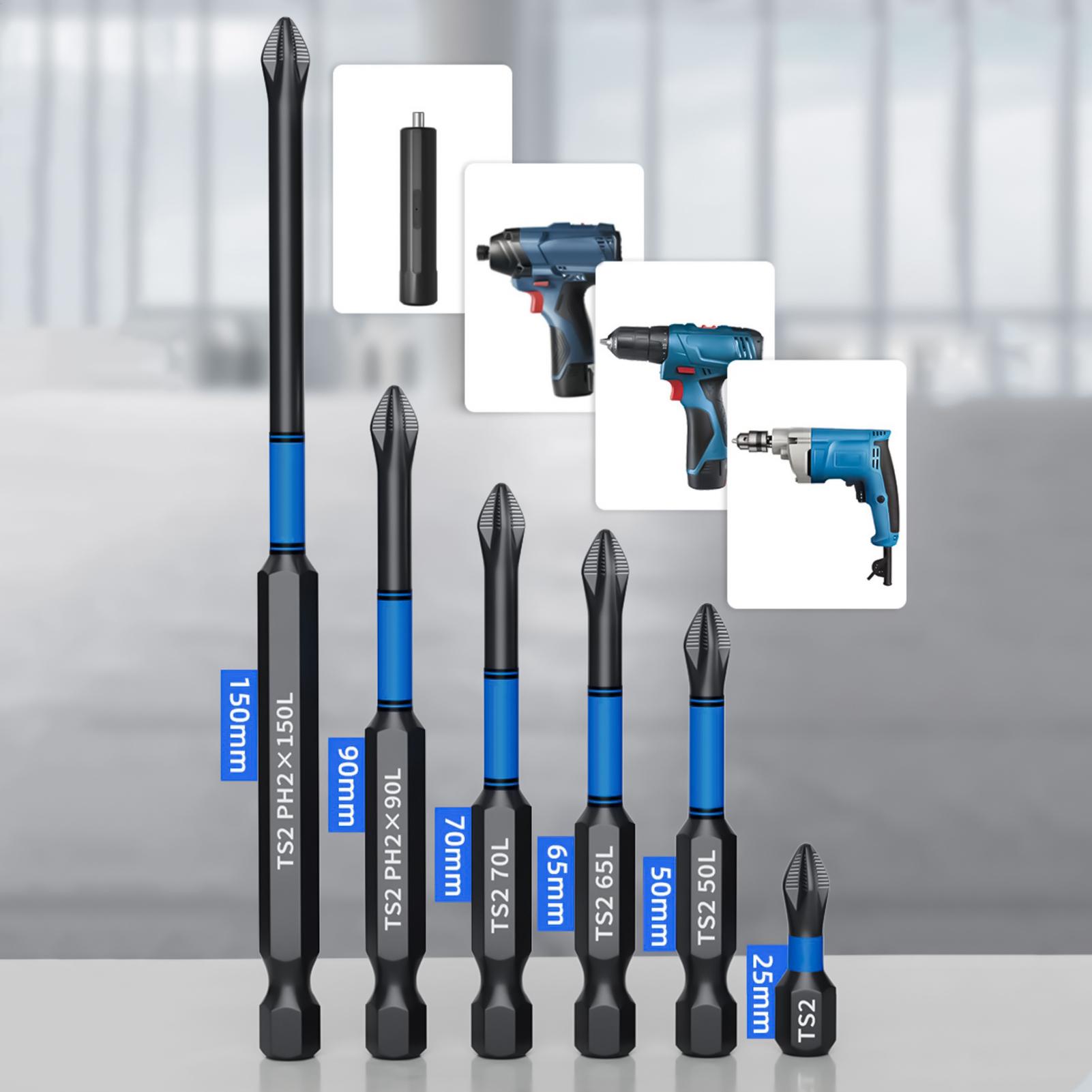 드릴 스크루드라이버 비트 세트 6피스 자기식 헤비 듀티 - Drill Bits 리뷰 및 가격