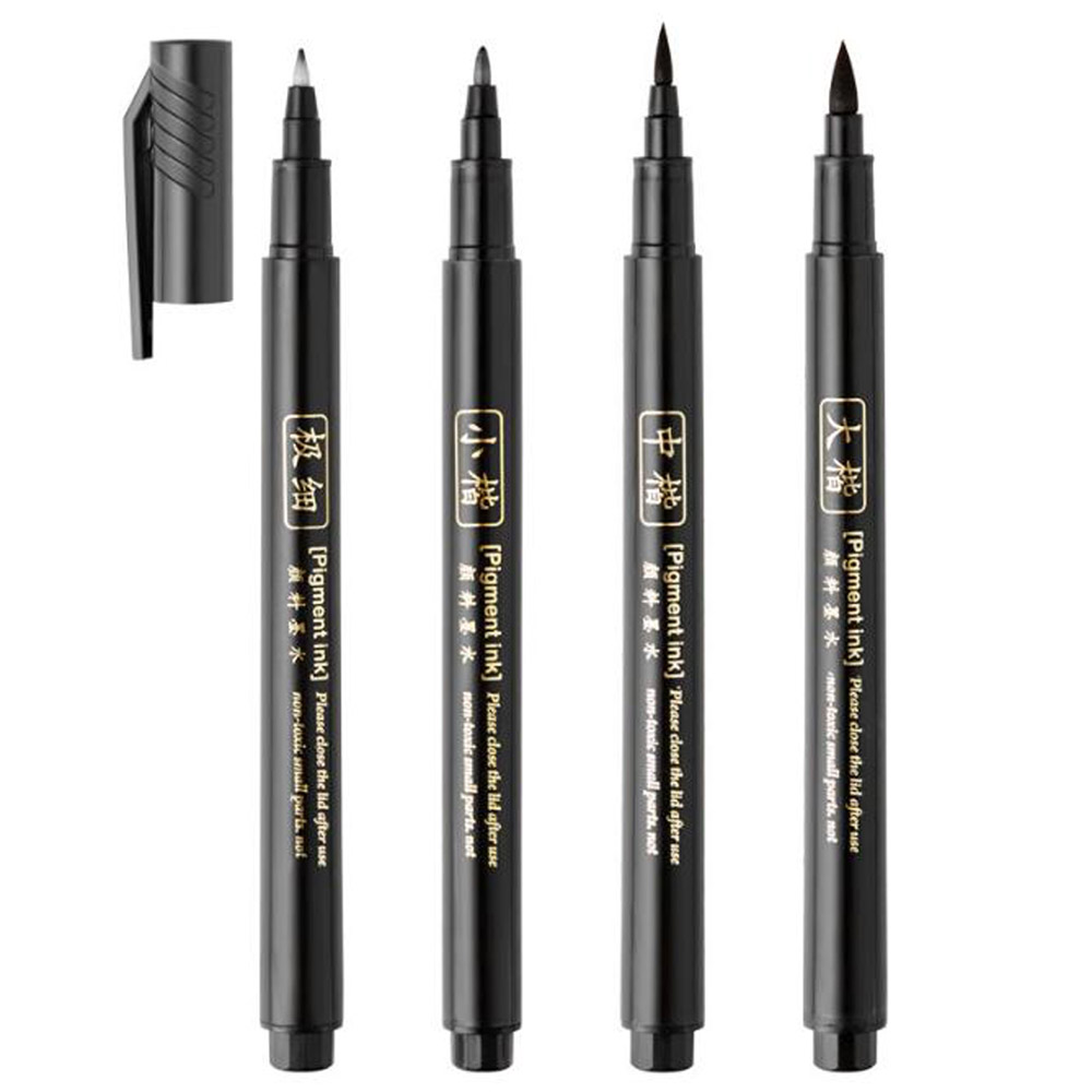 4pc 브러시 펜 서예 펜 중국어 단어 학습 편지지 학 - Paint Brush 리뷰 및 가격