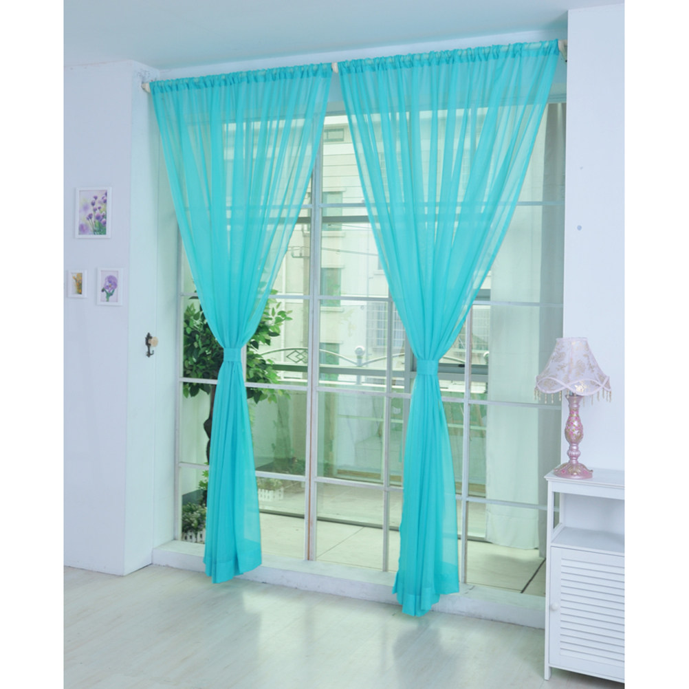 투명한 쉬어 소재의 창문 커튼, 침실 또는 거실 창문에 - Curtain Rods 리뷰 및 가격