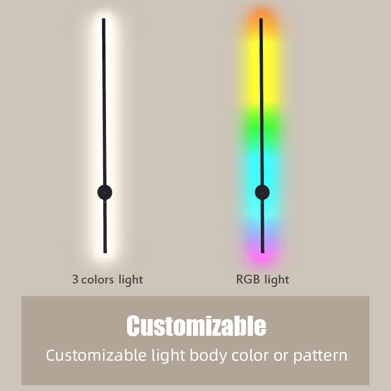 현대적인 충전식 LED 벽등 블랙 알루미늄 바디 선형  - Light Switch 리뷰 및 가격